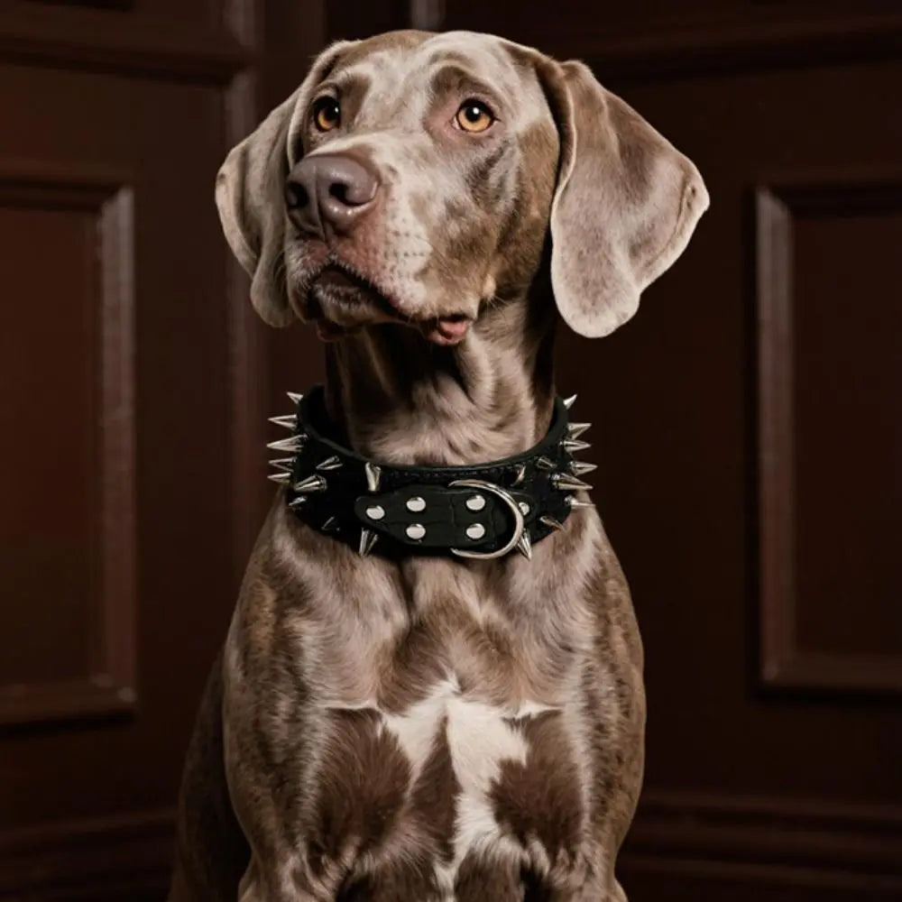 Spiked Dog Collar with Adjustable PU Leather Strap product image 3