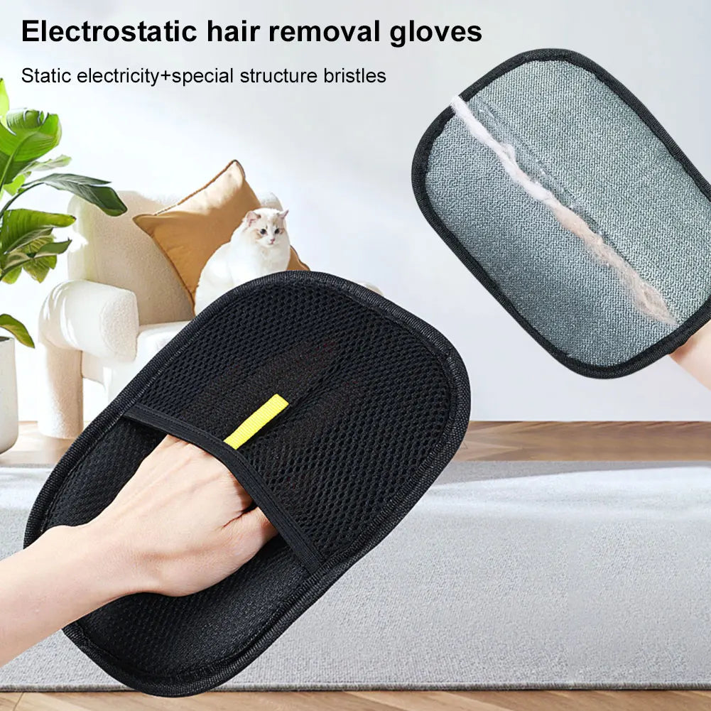Pet Deshedding Grooming Gloves for Dogs, Cats & Rabbits