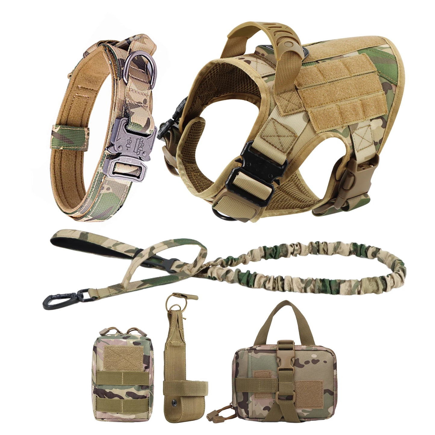 Tactical Dog Harness and Leash Set