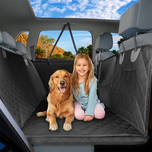 Waterproof Dog Car Seat Cover & Travel Hammock - Scratch-Proof - front view