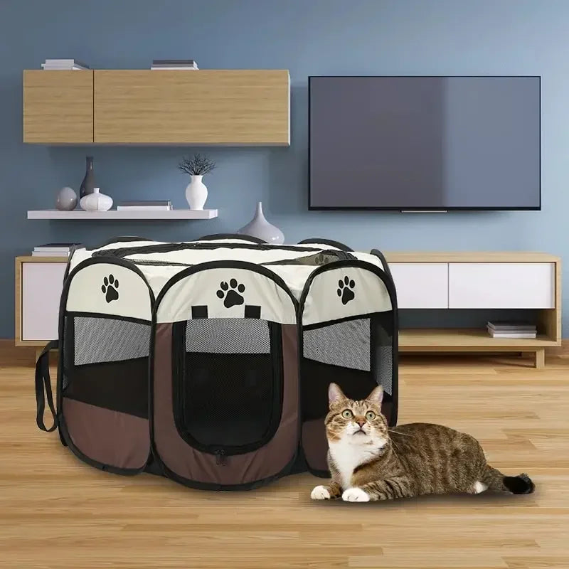 Foldable Pet Playpen Tent for Dogs and Cats - alternate angle view