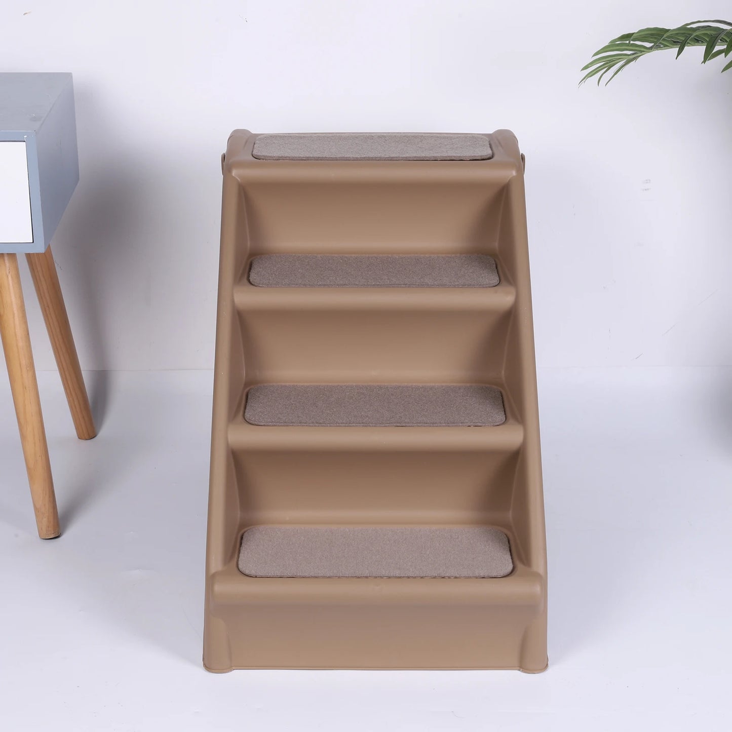 4-Step Pet Dog Stairs Foldable Cat and Dog Steps Nonslip Dog Stairs Ramp Sofa Ladder Pet Furniture for High Bed Chair Couch Sofa