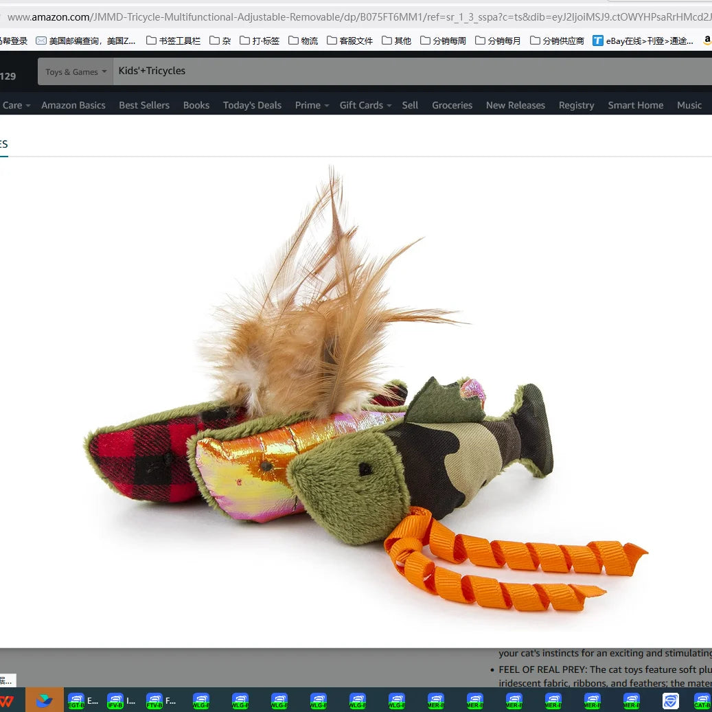 Crinkle Catnip Fish Cat Toys for Indoor Cats - 3 Pack