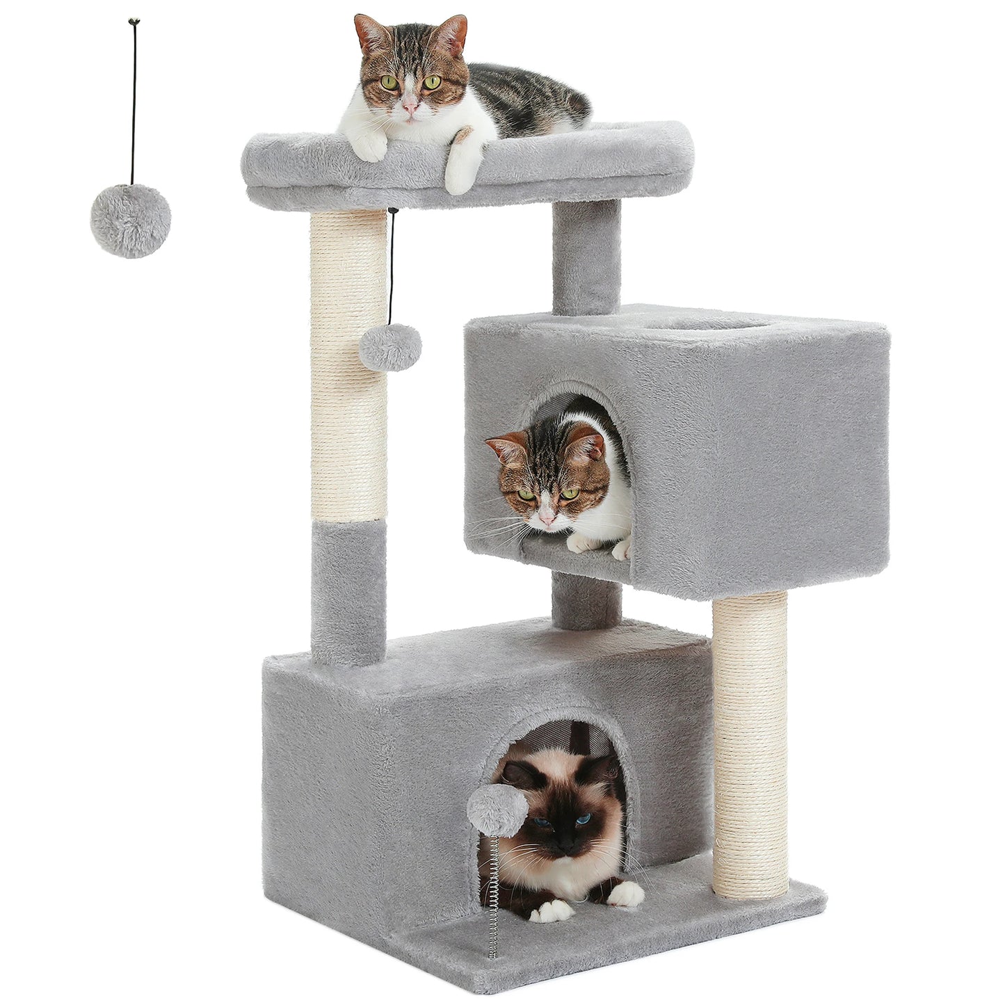Multi-Level Cat Tree with Sisal Posts & Padded Perch