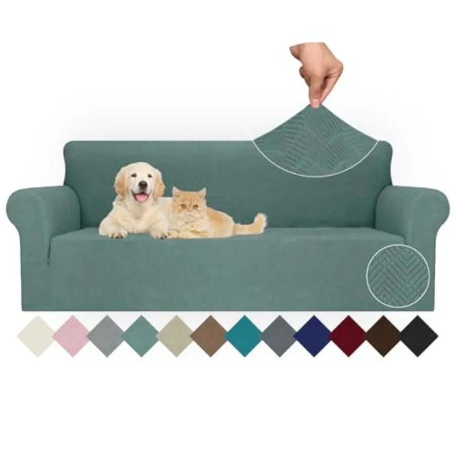High Stretch Couch Covers for 3 Cushion Couch 1-Piece Extra Large Covers with Elastic Bottom Anti Slip Elastic Slipcover Furnit