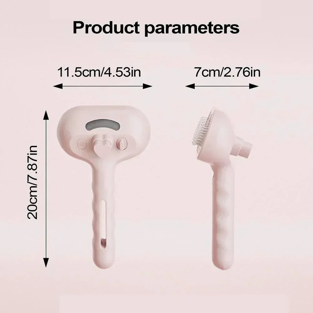 3-in-1 Steam Spray Pet Grooming Brush & Hair Remover