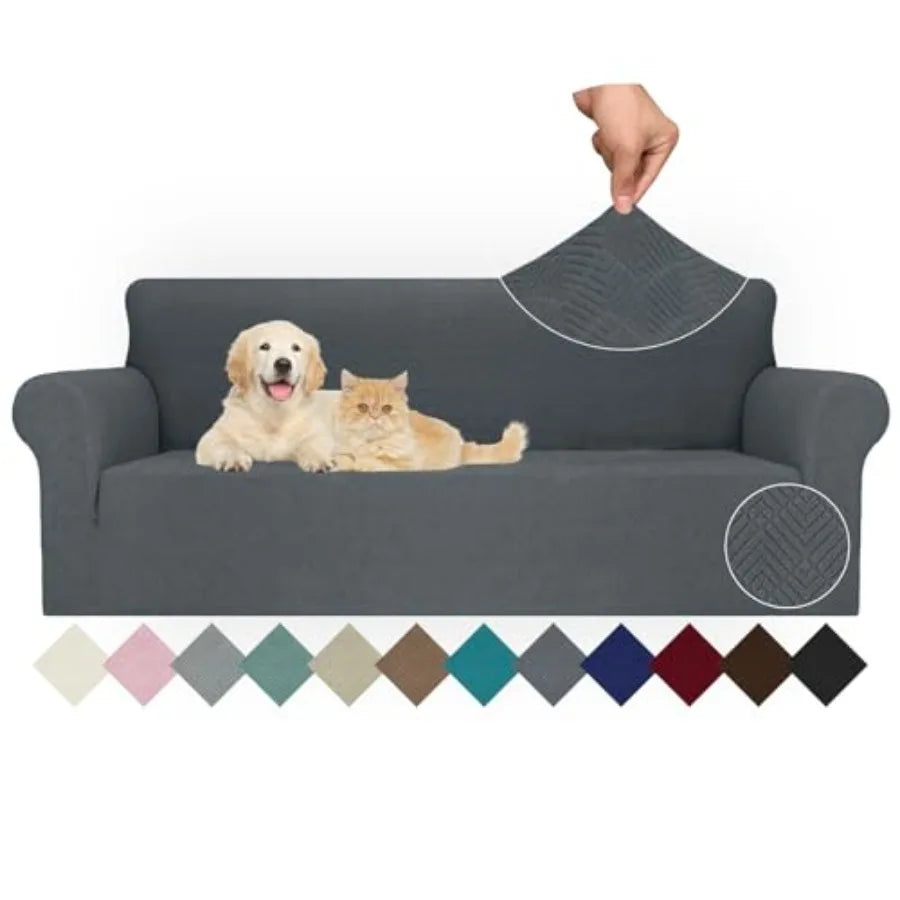 High Stretch Couch Covers for 3 Cushion Couch 1-Piece Extra Large Covers with Elastic Bottom Anti Slip Elastic Slipcover Furnit