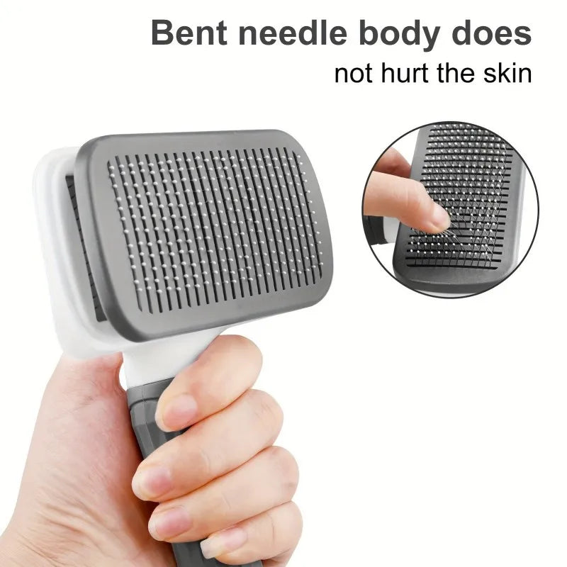 Self-Cleaning Pet Grooming Brush with One-Click Release product image 3