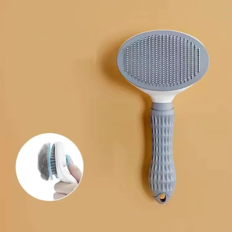 Stainless Steel Pet Grooming Brush for Long-Hair Dogs & Cats