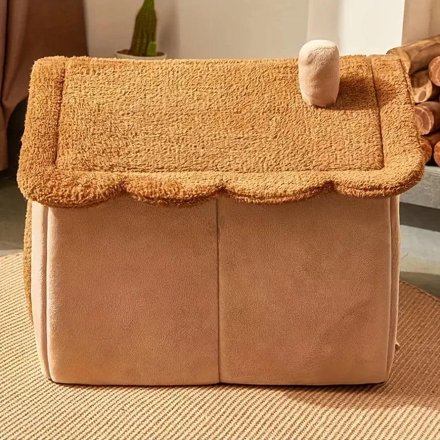 Foldable Washable Cat House & Cave Bed for Small Pets