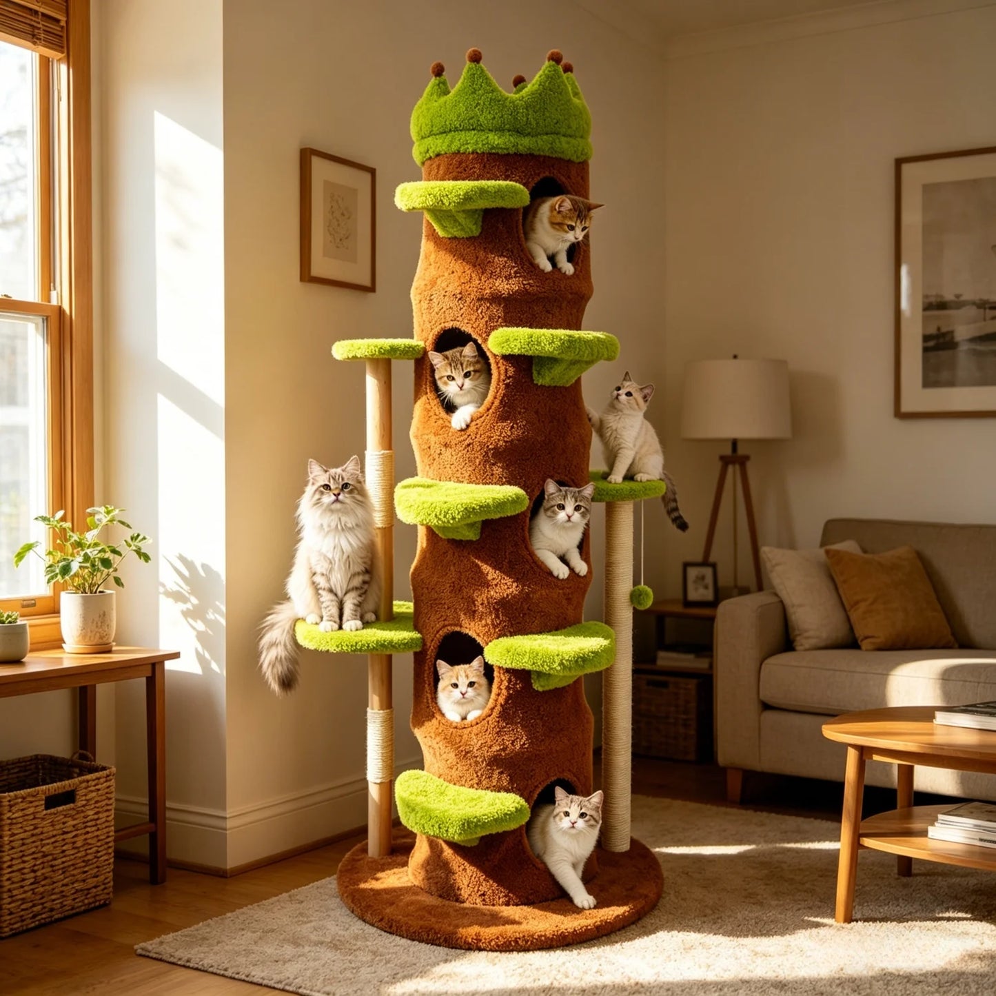 187cm Cat Tree Tower with Condo, Stairs and Perch product image 2