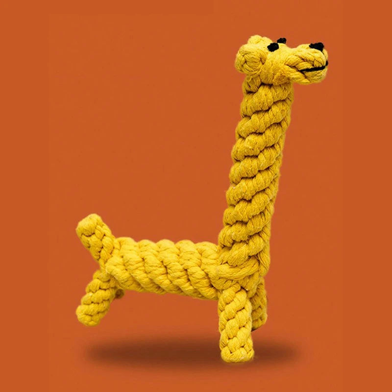 Cotton Rope Dog Toy for Chewing and Play - top-down view