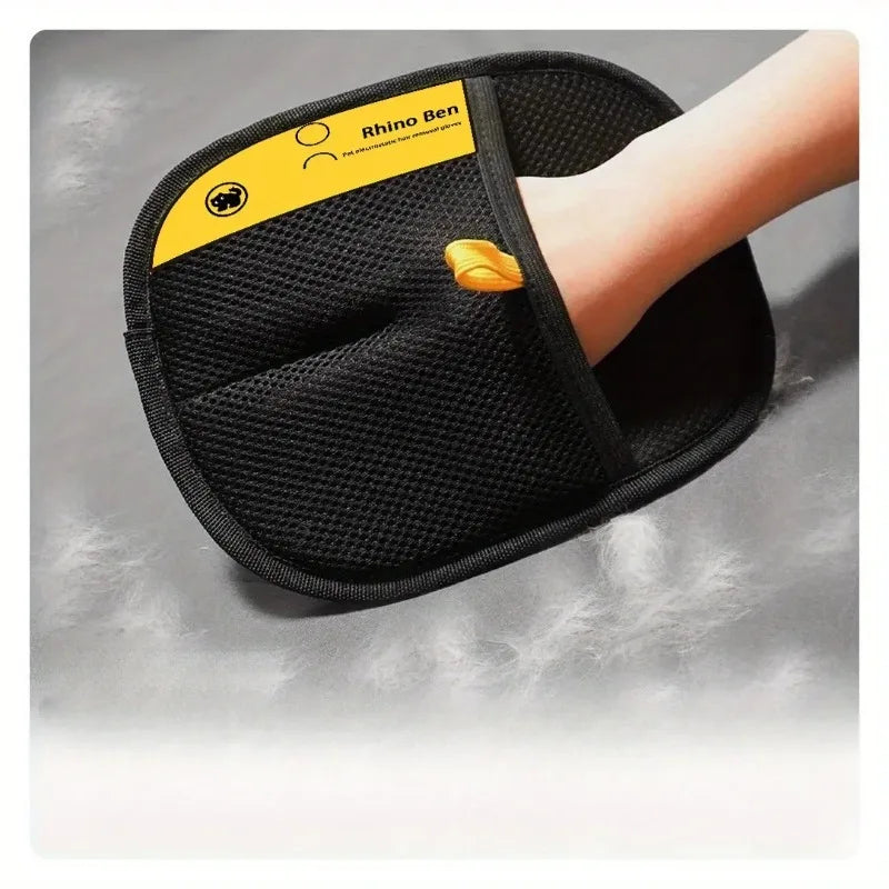 2-Piece Double-Sided Pet Hair Removal Grooming Gloves