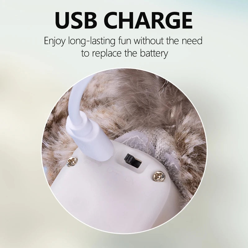 Touch-Activated Chirping Bird Cat Toy with Catnip product image 6