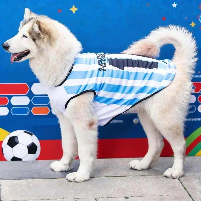 Breathable Mesh Football Jersey Pet T-Shirt Vest - front view