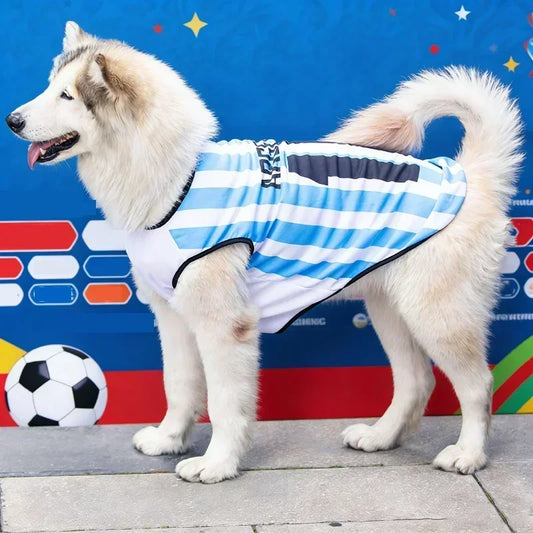Breathable Mesh Football Jersey Pet T-Shirt Vest - front view