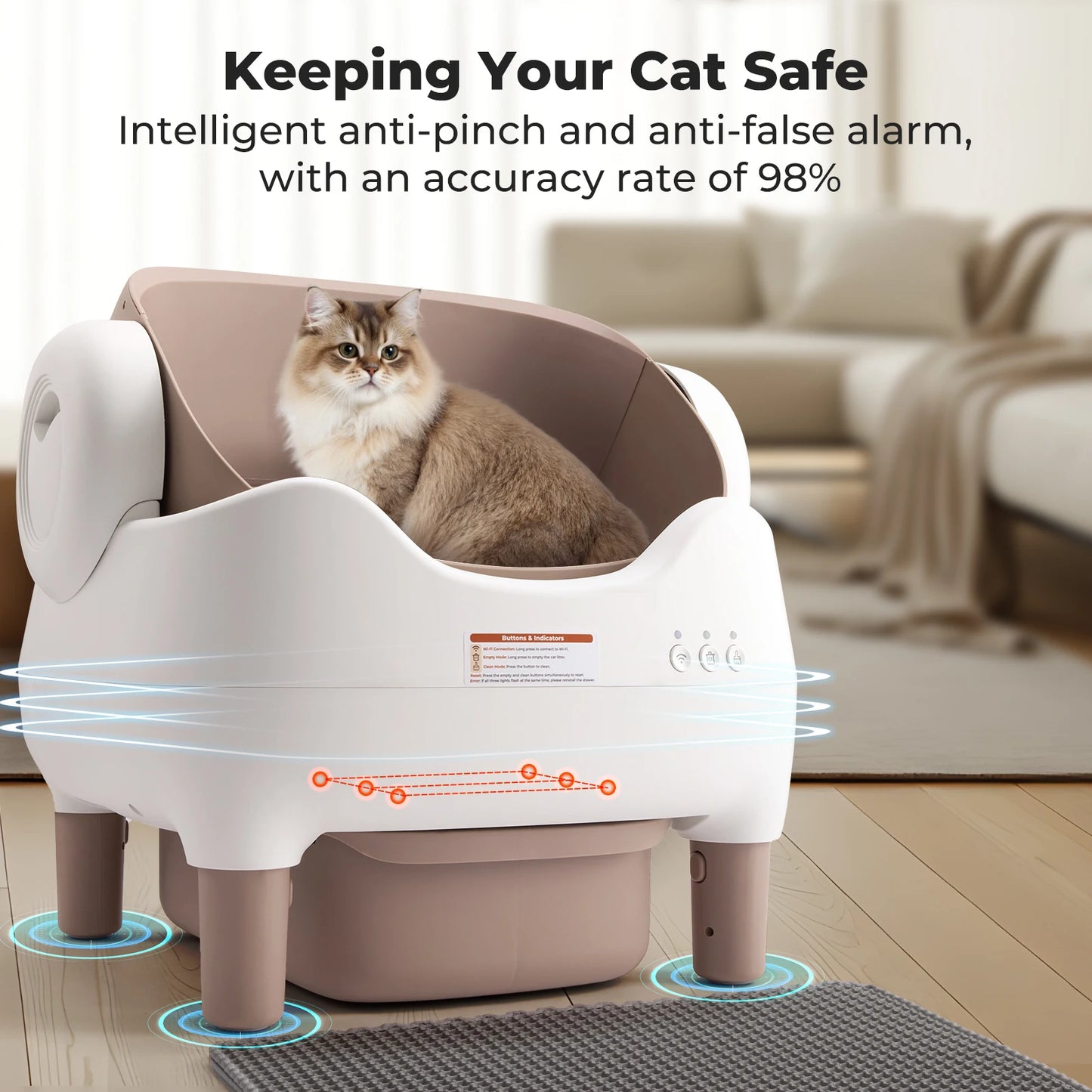 Smart Self-Cleaning Cat Litter Box with App Control product image 4