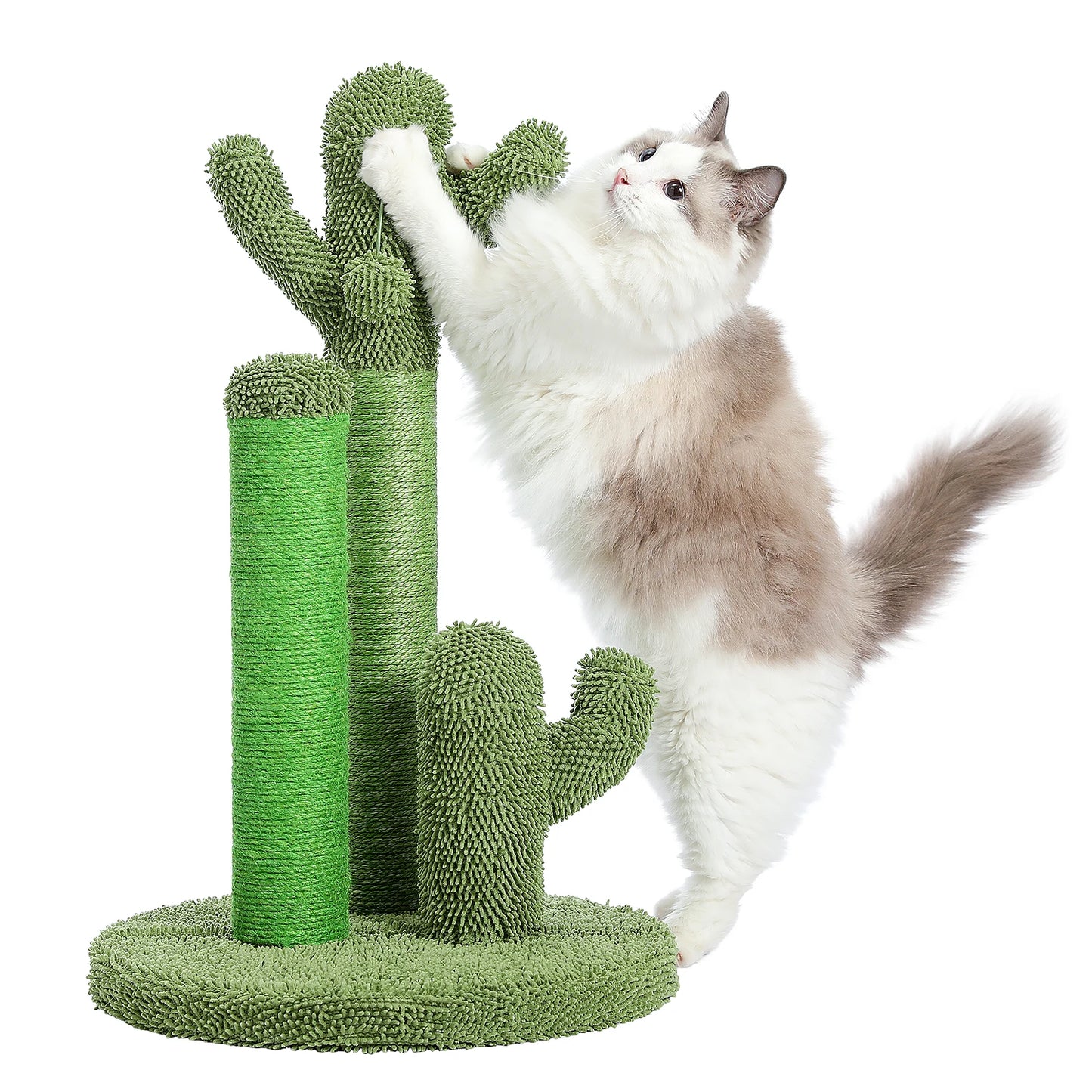 Cactus Cat Scratching Post with 3 Poles & Dangling Ball