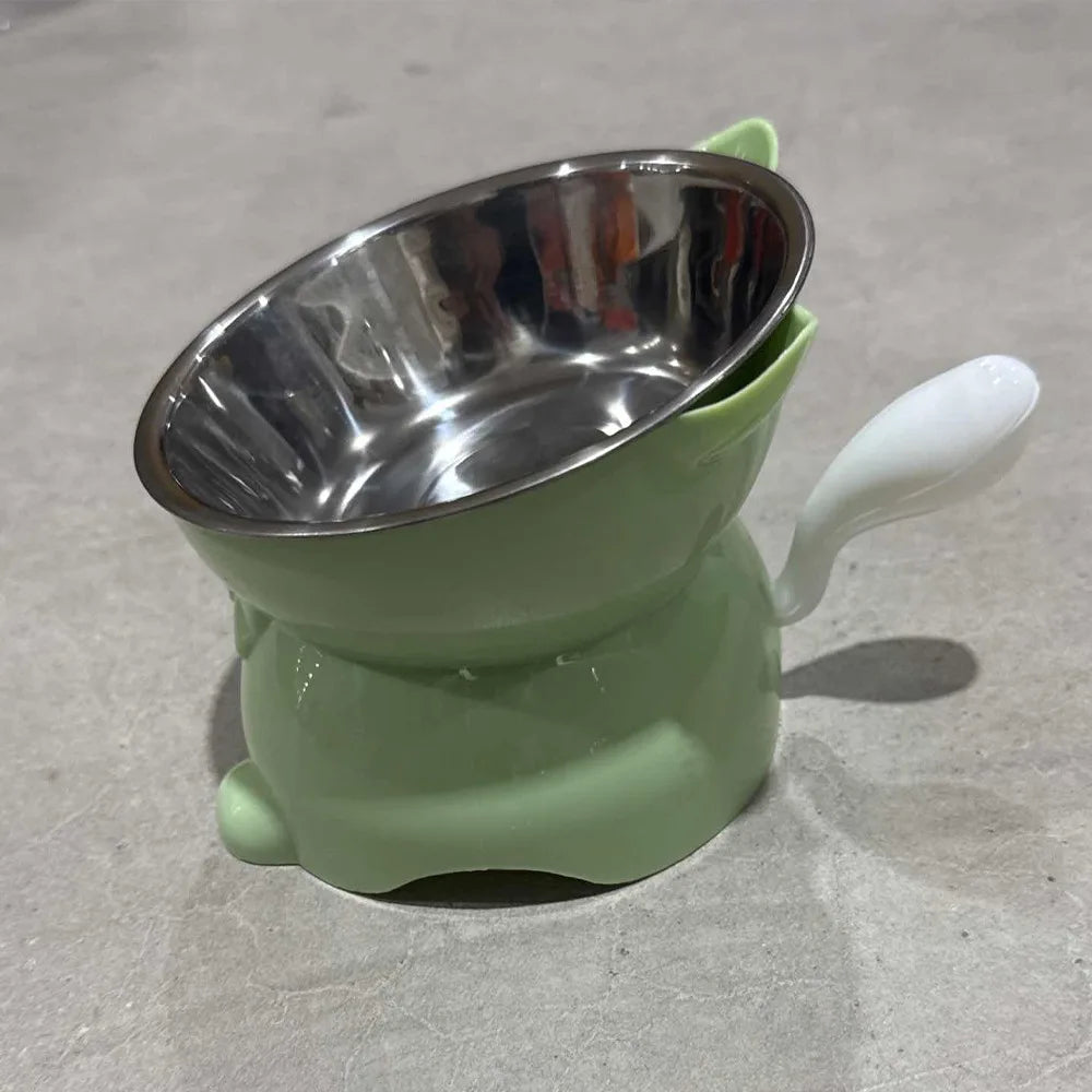 Elevated Cat Water Bowl with Anti-Spill Design - detail view