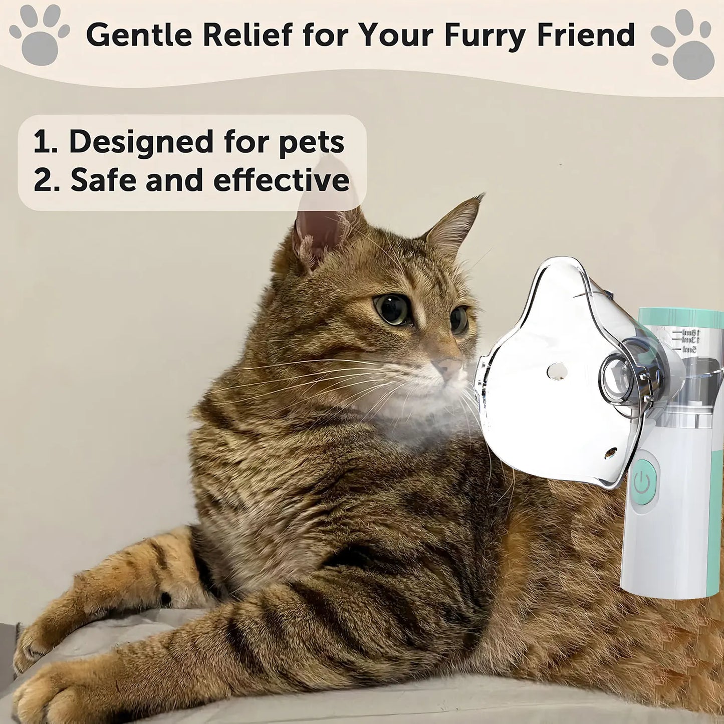 Portable Silent Pet Nebulizer & Inhaler for Animals