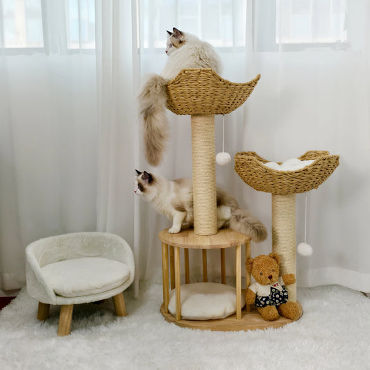 3-Tier Cat Tree Tower with Sisal Scratching Post main product image