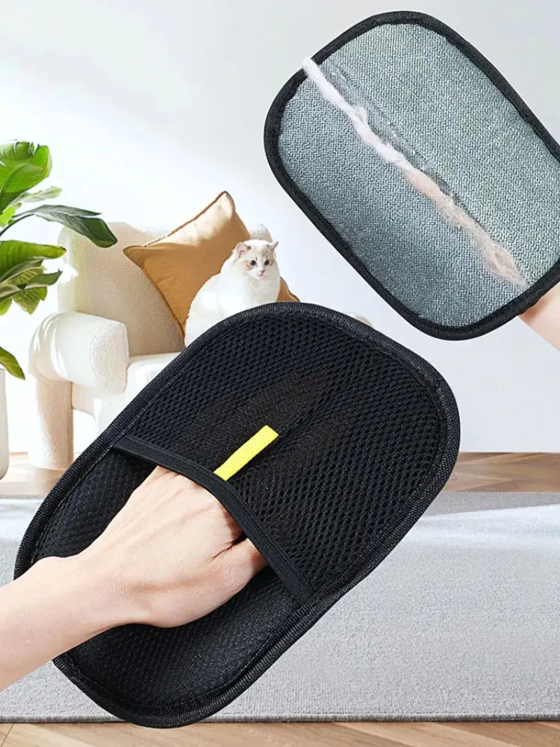 Pet Grooming Gloves Hair Remover for Dogs, Cats & Rabbits