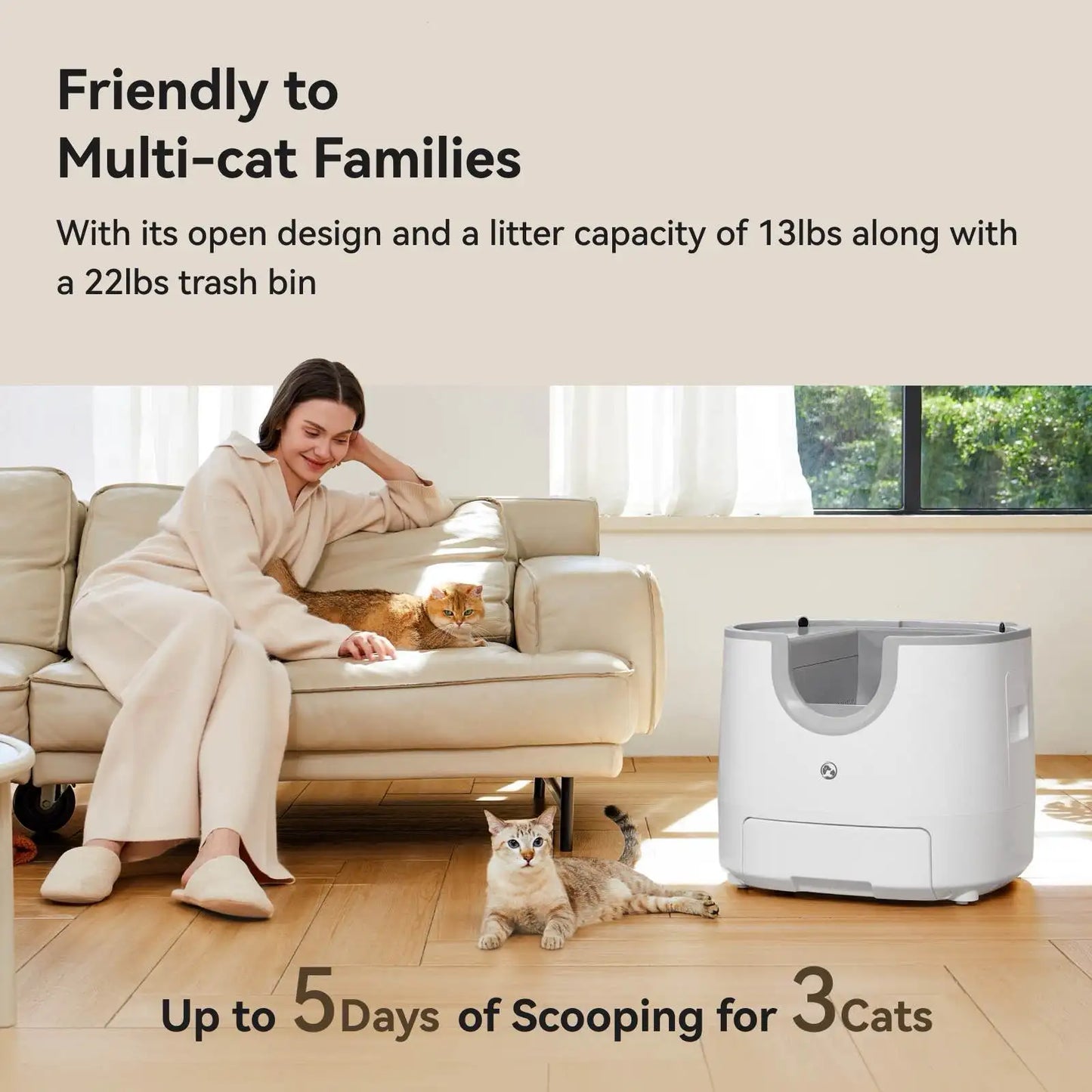 Automatic Smart Self-Cleaning Cat Litter Box 11L Capacity