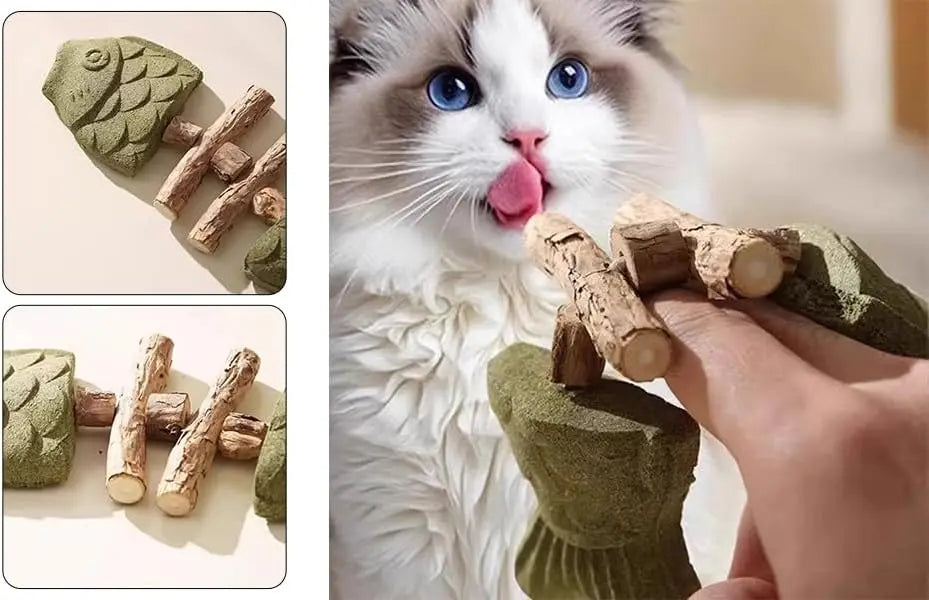 Dental Health Fishbone Chew Toy for Cats, Bite-Resistant