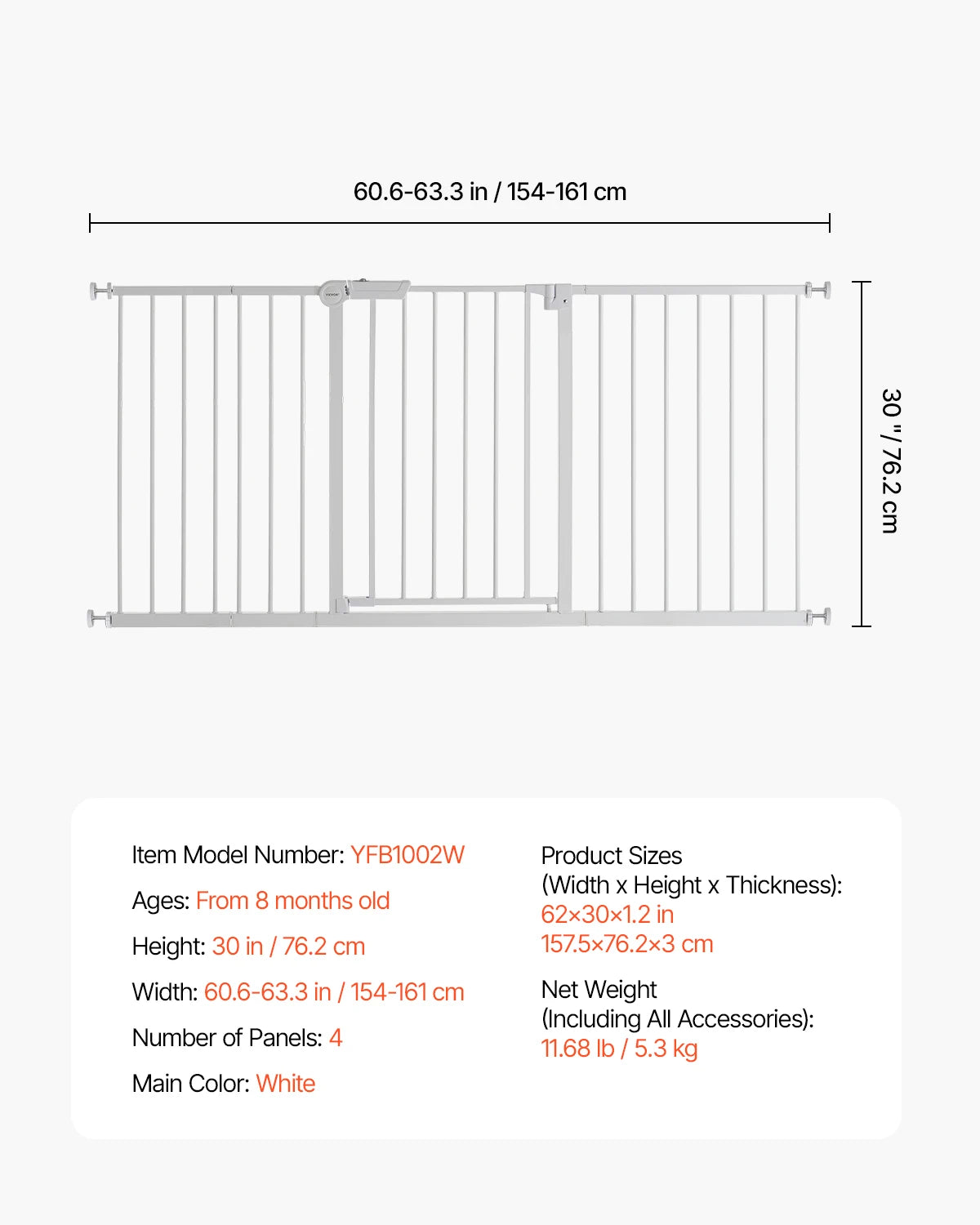 Walk-Thru Pressure-Mount Dog & Pet Safety Gate for Doorways