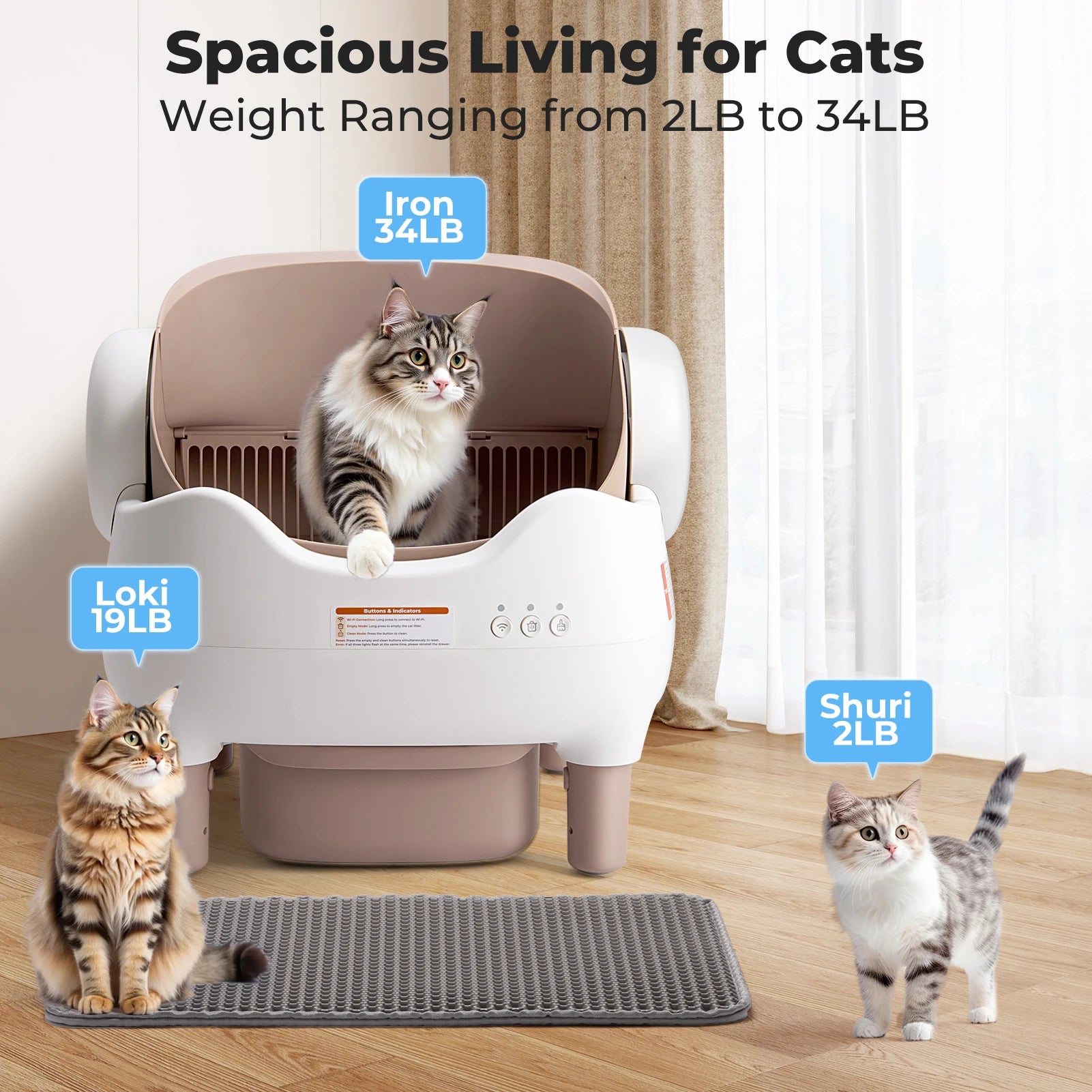 Smart Self-Cleaning Cat Litter Box with App Control product image 3