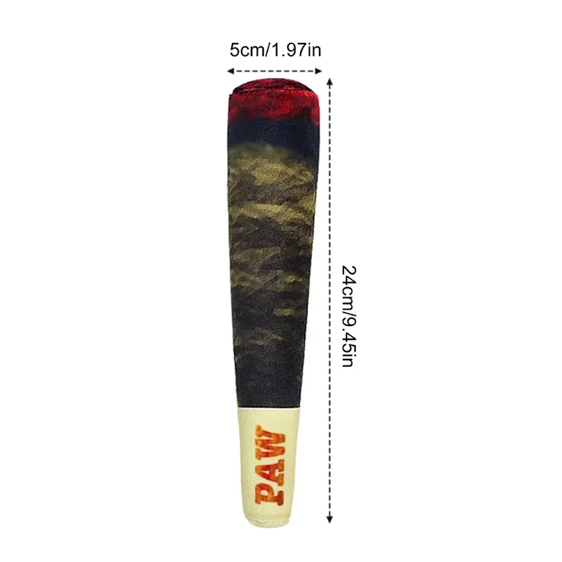 Plush Squeaky Dog Toy in Cigar Design product image 7