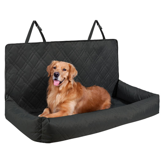 Waterproof Dog Car Booster Seat with Safety Leash - front view