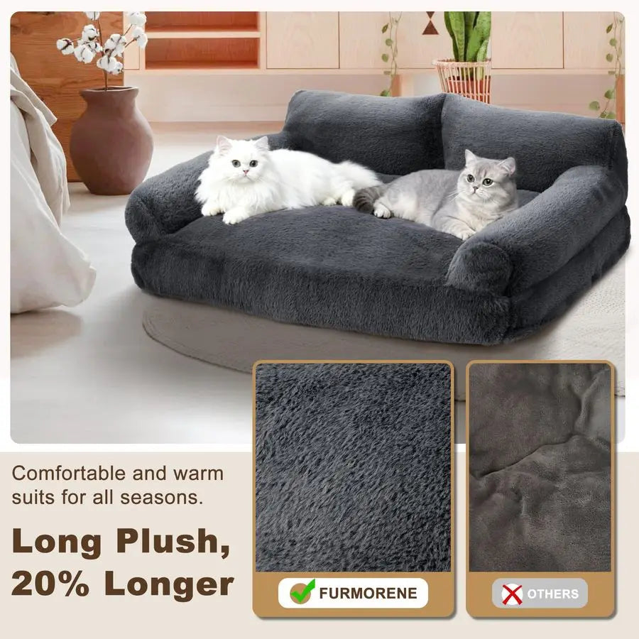 Beds for Indoor Cats, Cat Couch Bed, Cute Cats Sofas for Medium Pets, Dog Sofas amp Chairs with Removable Washable Cover, Plush