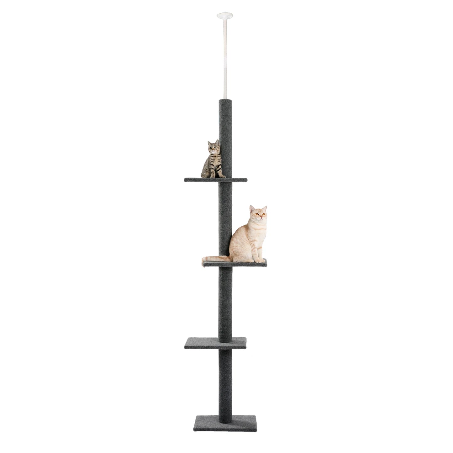 Adjustable Floor-to-Ceiling Cat Tower with Scratching Posts