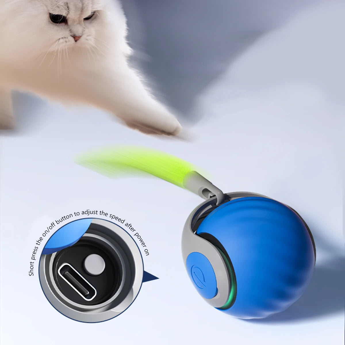 Speedy Tail Interactive Cat Toy Ball main product image