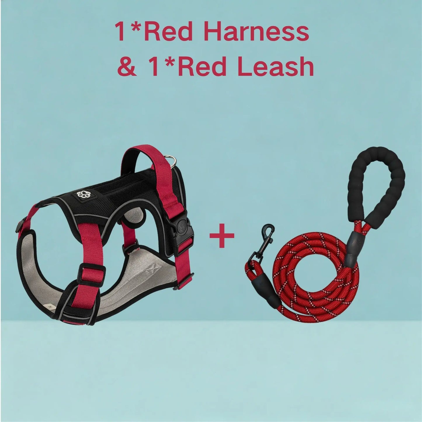 Tactical No-Pull Dog Harness & Leash Set, Reflective