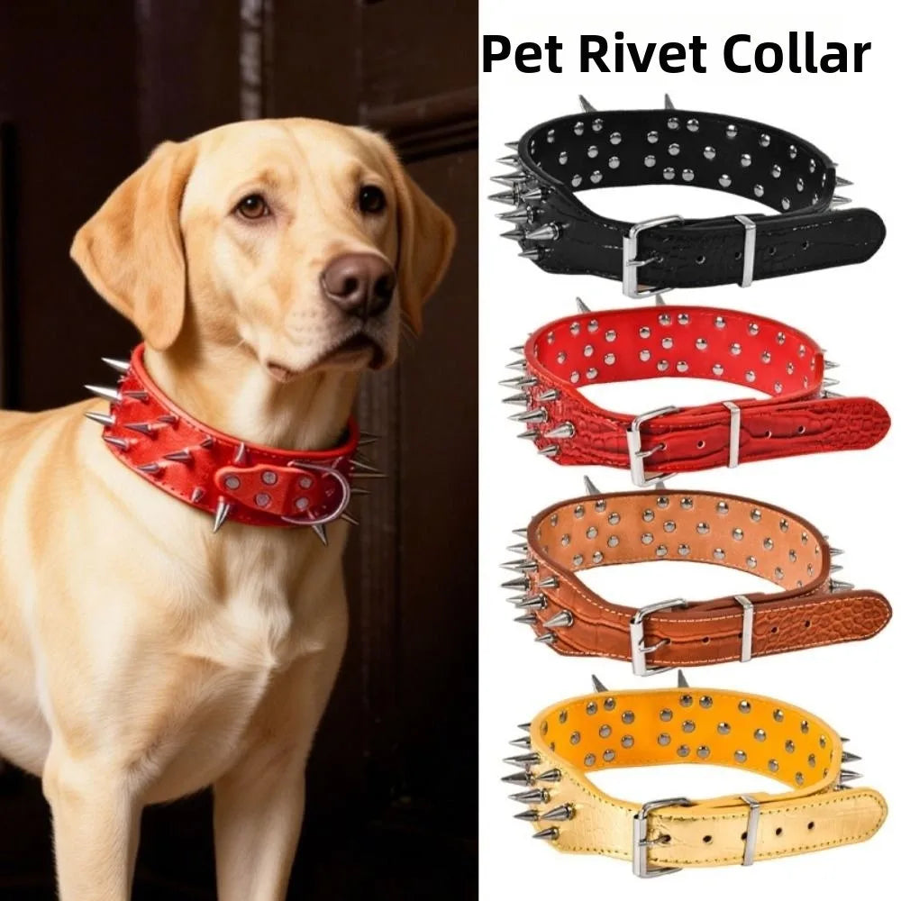 Spiked Dog Collar with Adjustable PU Leather Strap product image 5