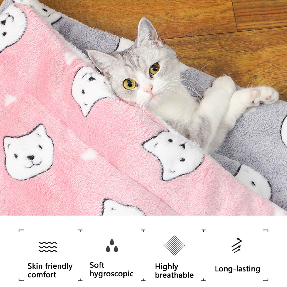 Thickened Warm Plush Sleeping Cushion for Cats & Small Dogs