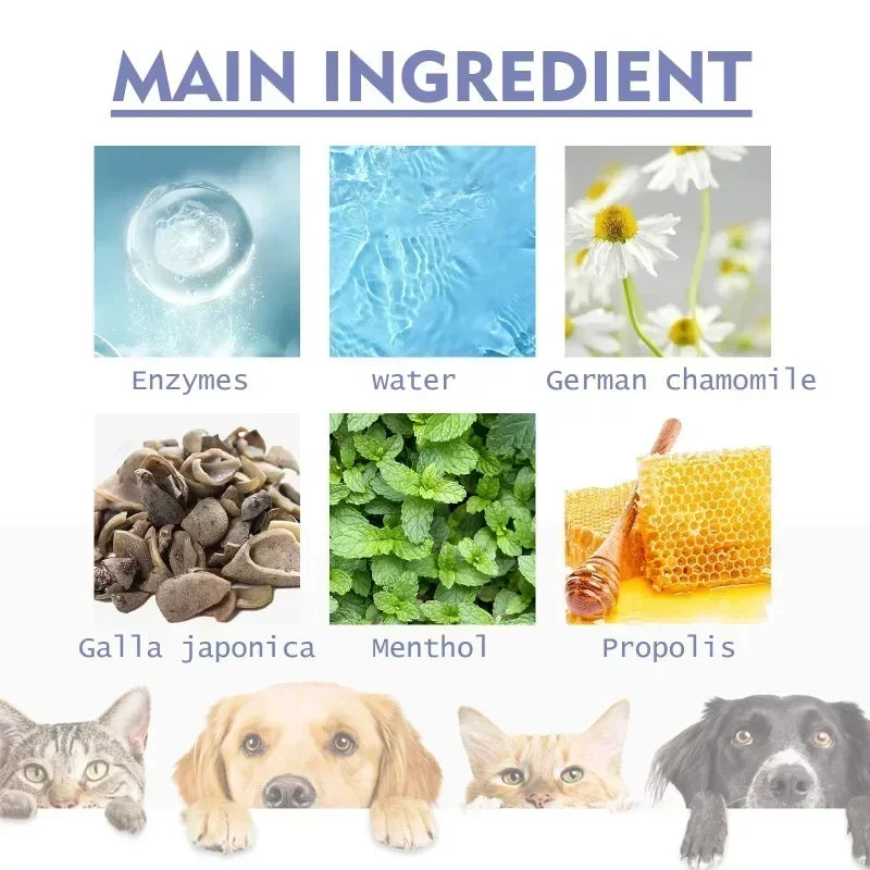 Pet Teeth Cleaning Spray Oral Care for Cats & Dogs