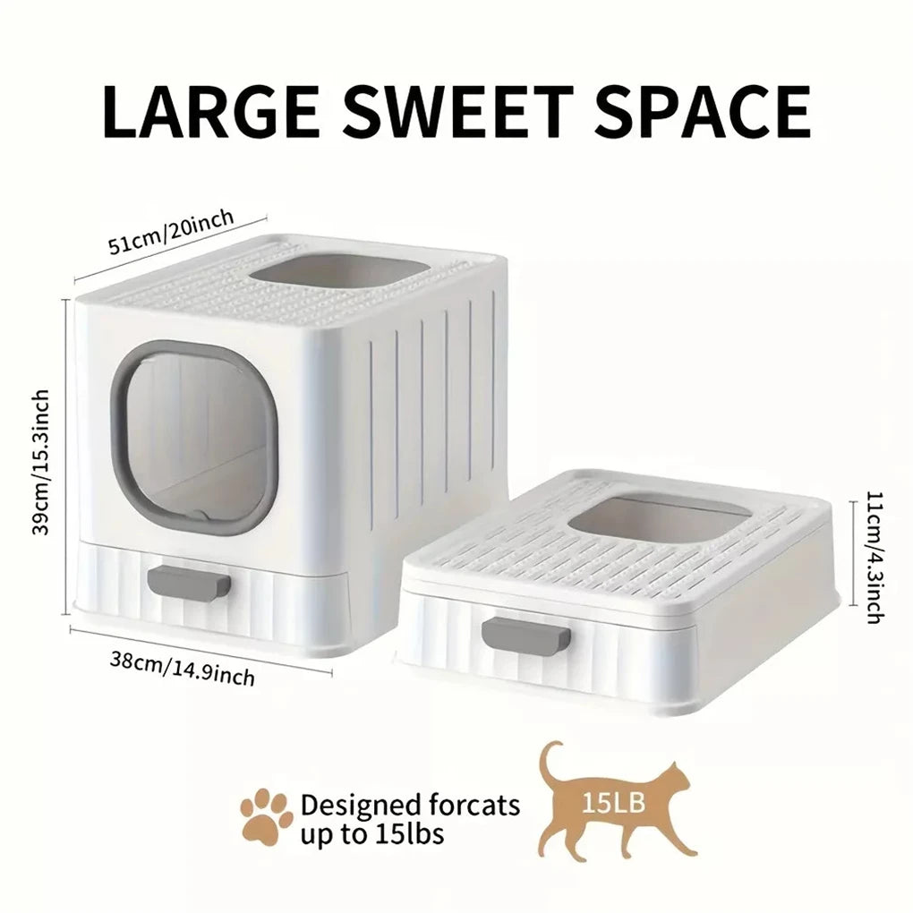 Enclosed Cat Litter Box with Scoop and Lid product image 5