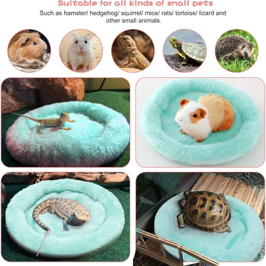 Round Velvet Warm Sleep Bed Pad for Hamsters & Small Pets