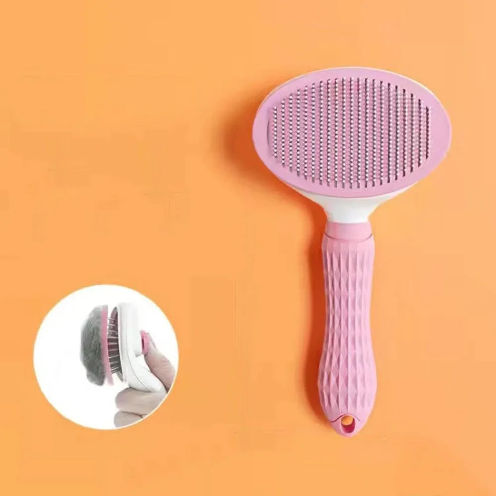 Stainless Steel Pet Grooming Brush for Long-Hair Dogs & Cats