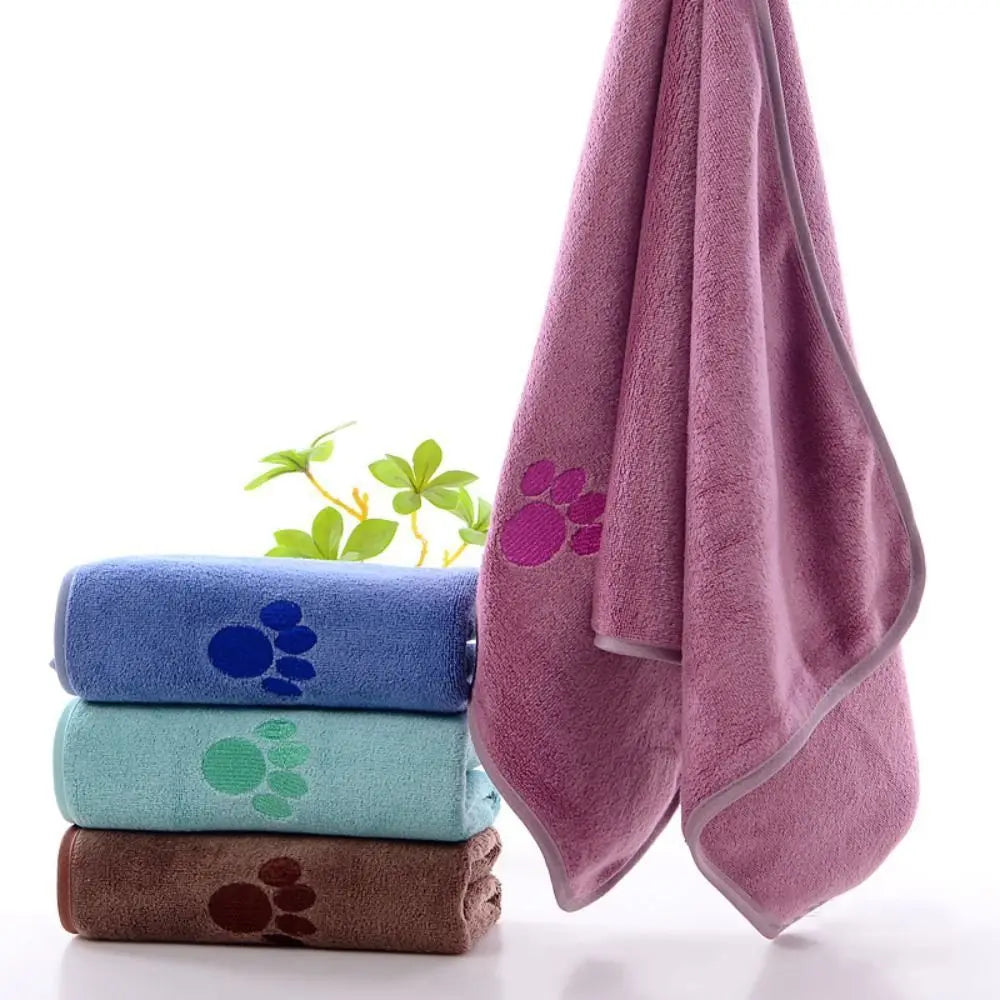 Breathable Microfiber Dog Towels Super Soft Highly Absorbent Pet Grooming Towel Thick Cat Bath Pet Cloth Drying Dogs