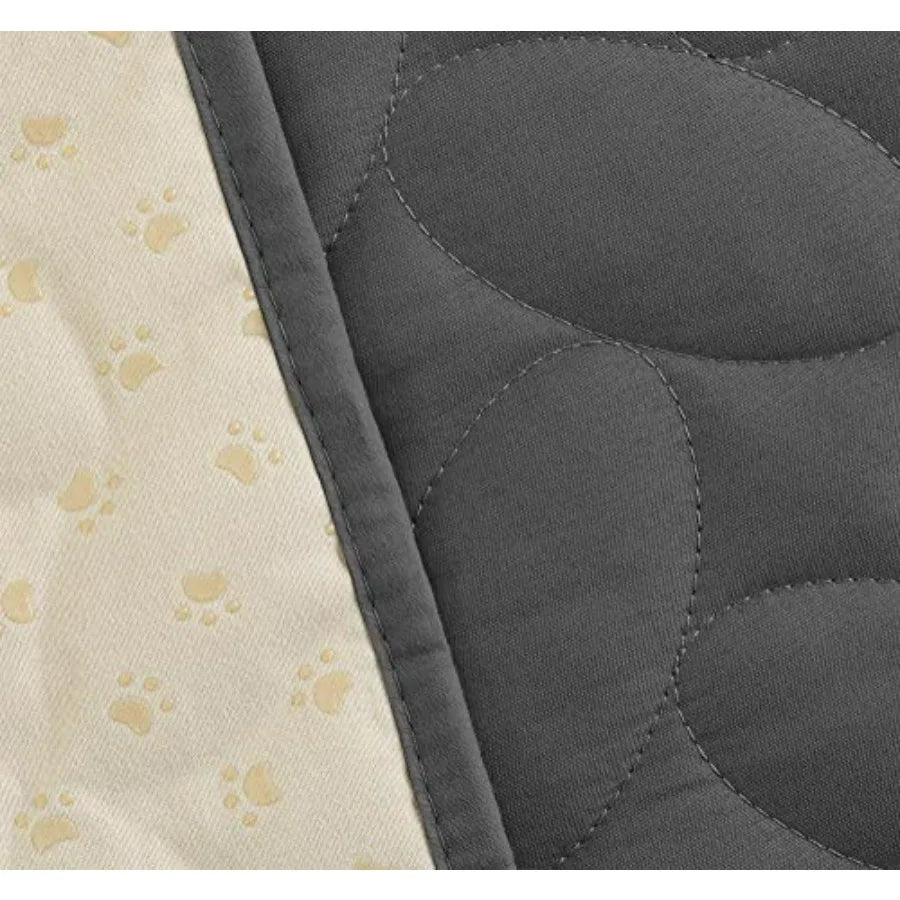 Pet Bed Cover Dog Bed Blanket for Sofa and Furniture Waterproof New Pattern Design,Dark Grey