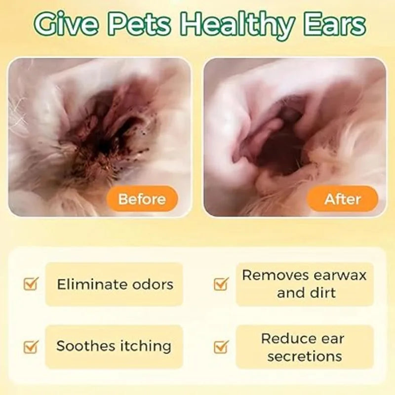 200PCS Pet Ear Cleaning Wipes Disposable Ear Care Finger Cover Convenient And Dirty Hand Ear Mite Ear Mite