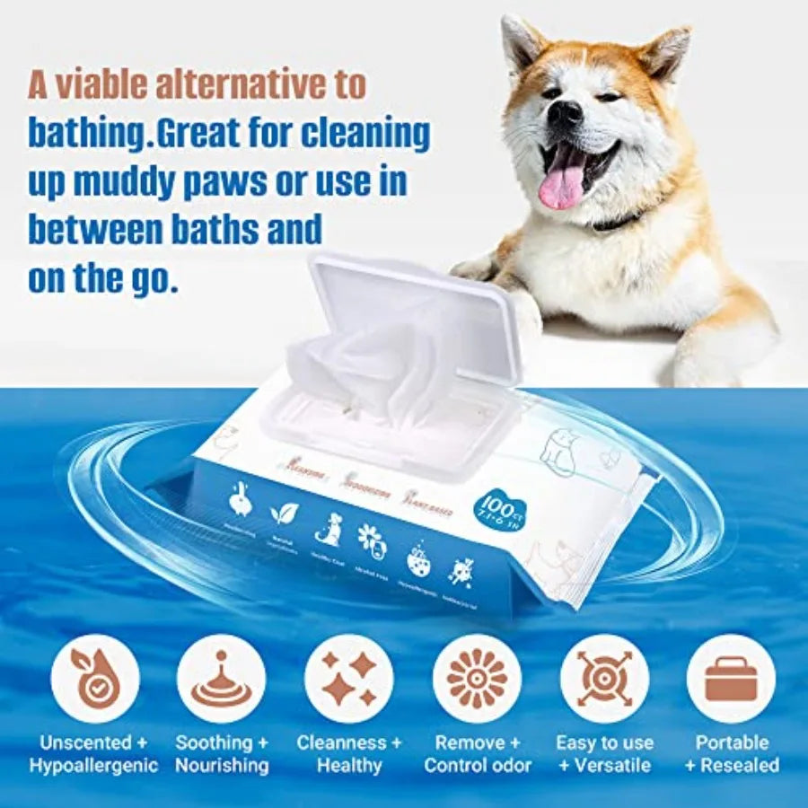 Dog Wipes for Paws and Butt - s Pet Wipes for Dogs and Cats Puppy Wipes - Dog Grooming Wipes Cleaning Deodorizing - Fragrance F