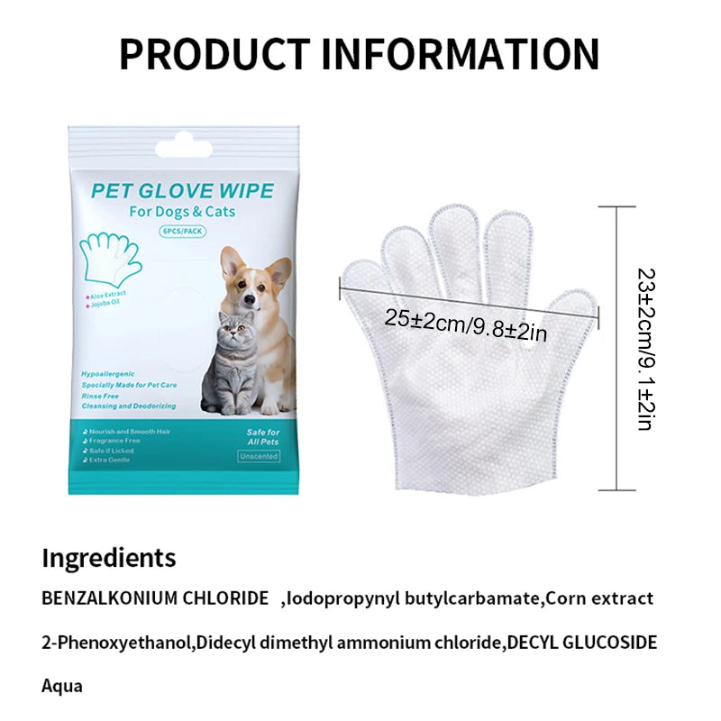 Wash-Free Pet Grooming Gloves for Dogs and Cats product image 4