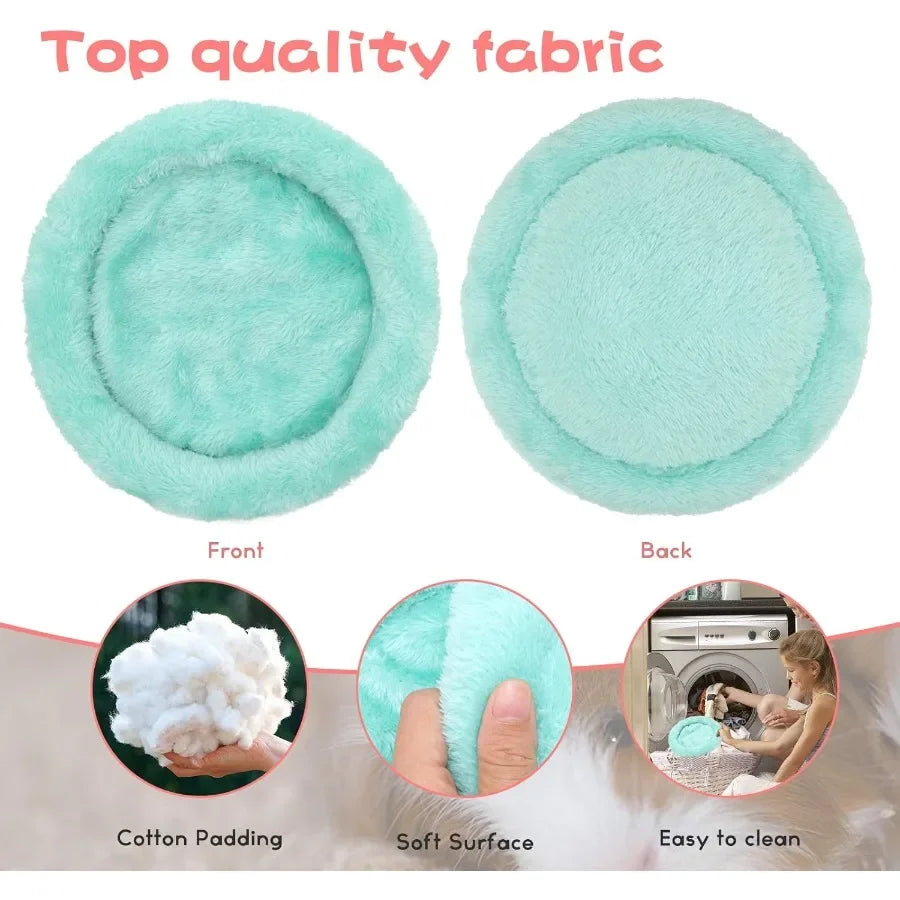 Round Velvet Warm Sleep Bed Pad for Hamsters & Small Pets