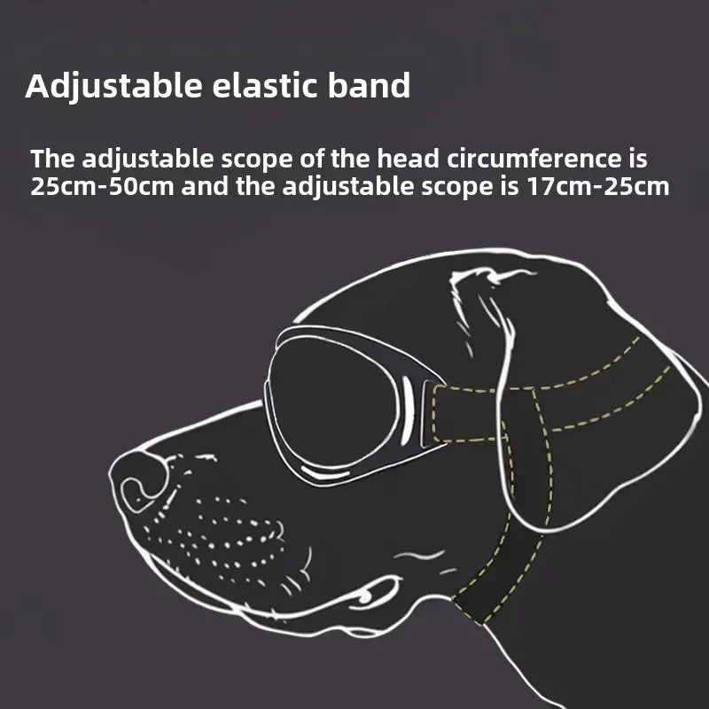 Adjustable Anti-UV Windproof Dog Goggles for Outdoor Use