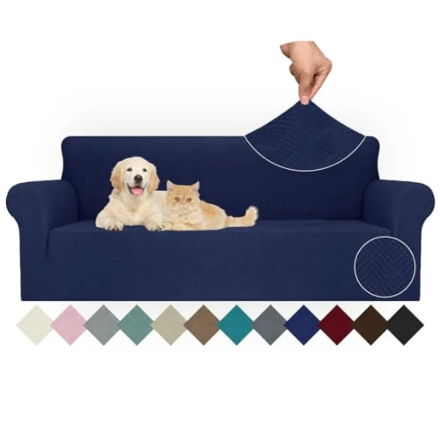 High Stretch Couch Covers for 3 Cushion Couch 1-Piece Extra Large Covers with Elastic Bottom Anti Slip Elastic Slipcover Furnit